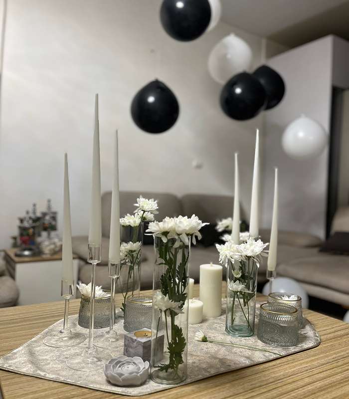 جاشمعی شیشه ایی در دکور خونه