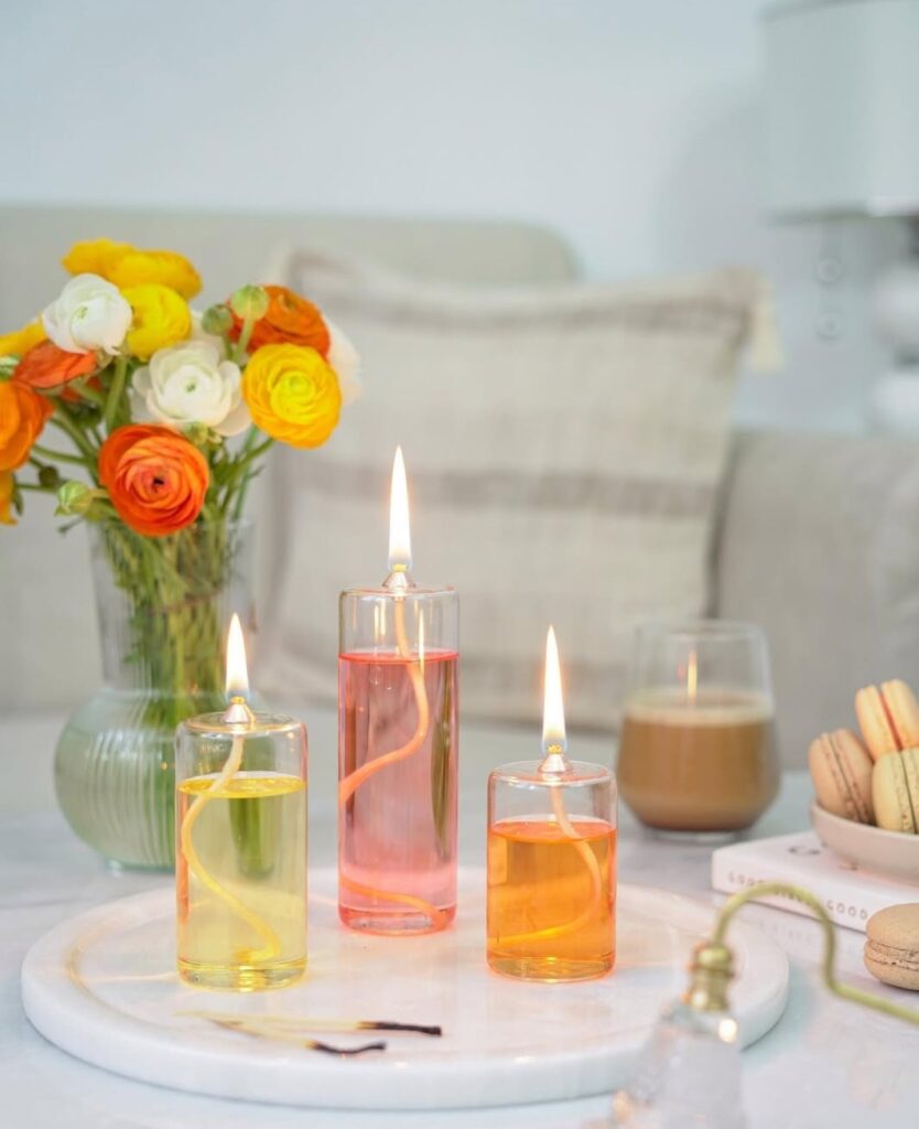 ست شمع استوانه ایی پیرکس