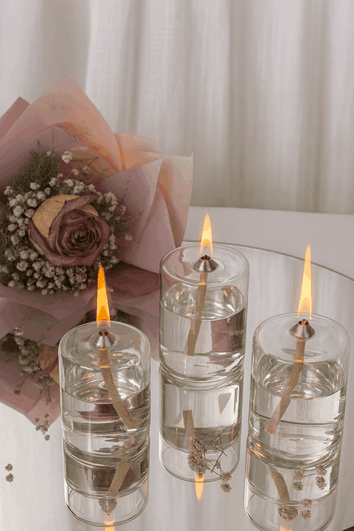 ست شمع استوانه ایی پیرکس