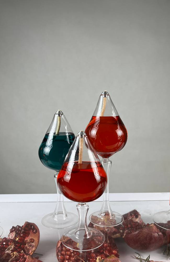 شمع پیرکس اشکی ست سه تایی