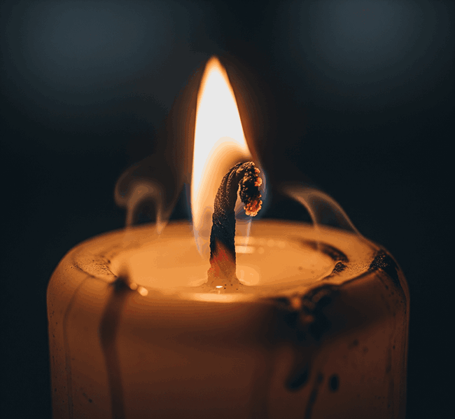 دود یا قارچی شدن فیتیله شمع