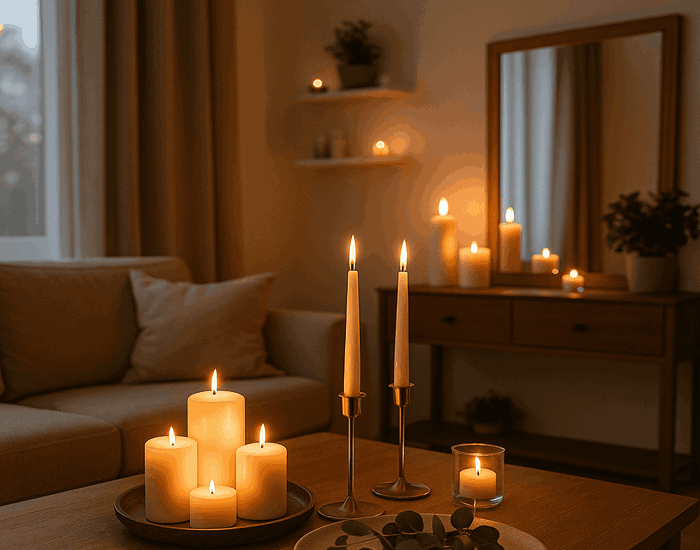 استفاده ازشمع در دکوراسیون خانه
