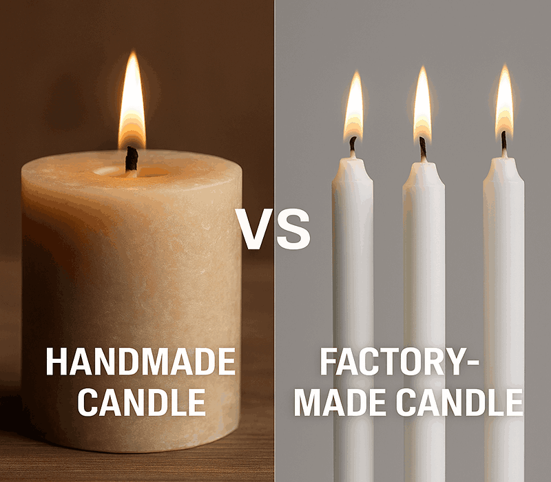 تفاوت شمع دست ساز با شمع صنعتی