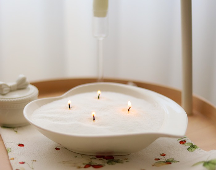 استفاده از شمع پودری در دکور خانه
