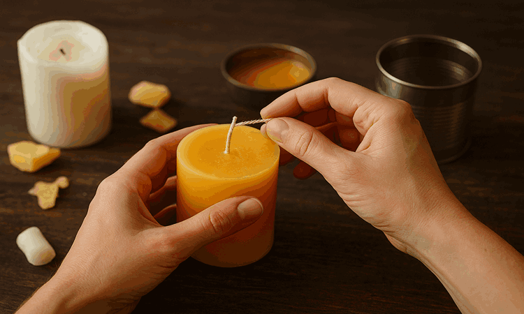 ساخت شمع از شمع های کهنه