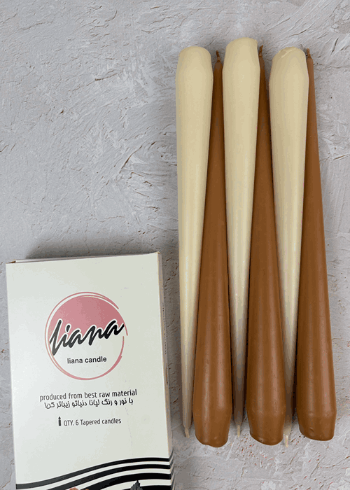 شمع قلمی پاییزی موکا و کرم