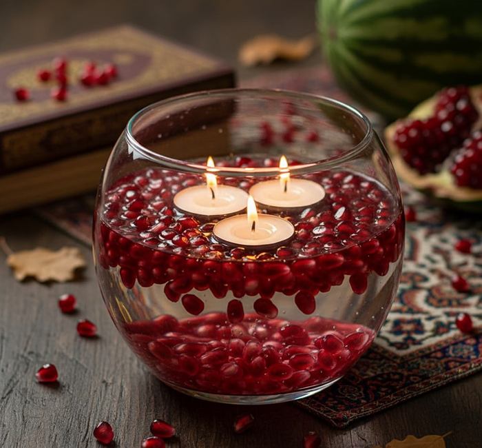 استفاده از انار به عنوان جاشمعی