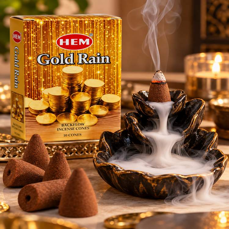عود آبشاری باران طلایی برند HEM