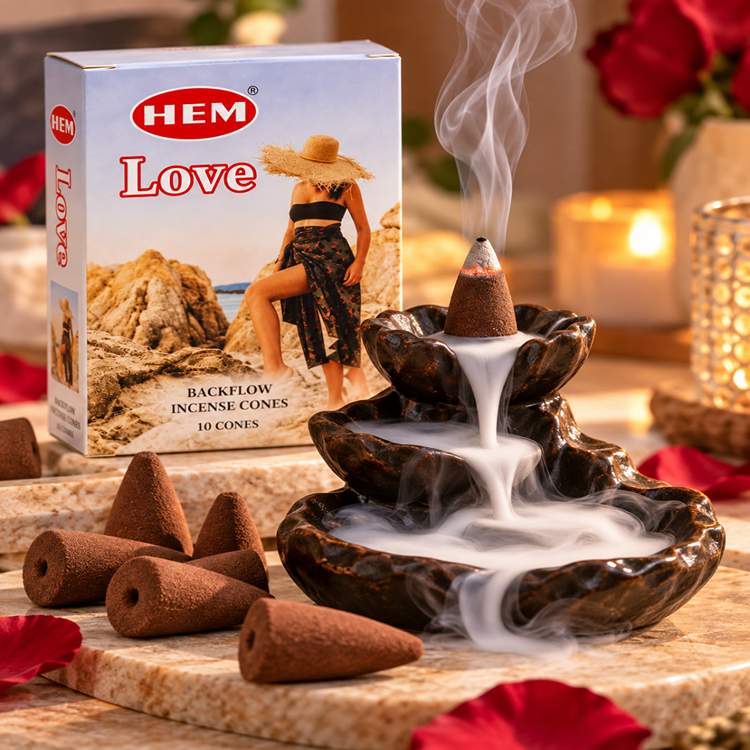 عود آبشاری عشق (LOVE) برند HEM